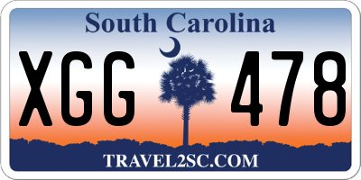 SC license plate XGG478