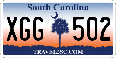 SC license plate XGG502