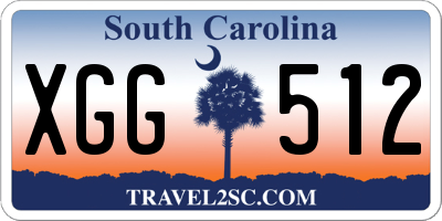 SC license plate XGG512