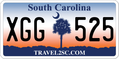SC license plate XGG525
