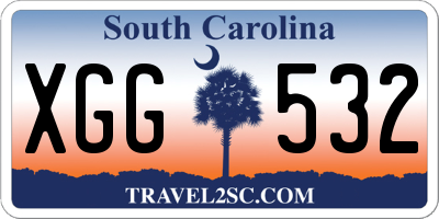 SC license plate XGG532