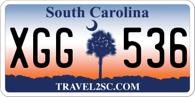 SC license plate XGG536