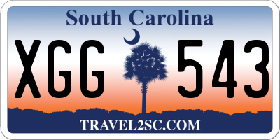 SC license plate XGG543