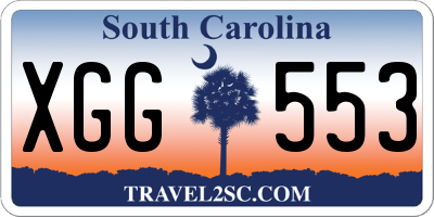 SC license plate XGG553