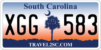SC license plate XGG583