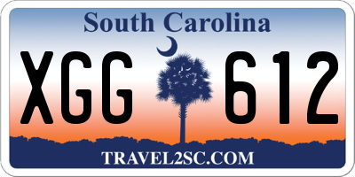 SC license plate XGG612