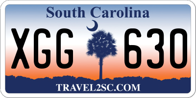 SC license plate XGG630