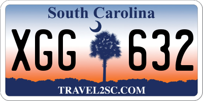 SC license plate XGG632