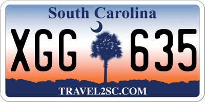 SC license plate XGG635