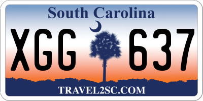 SC license plate XGG637