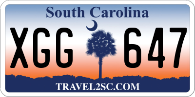 SC license plate XGG647