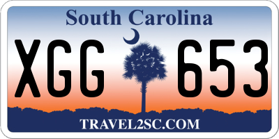SC license plate XGG653