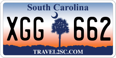 SC license plate XGG662