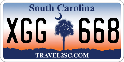 SC license plate XGG668