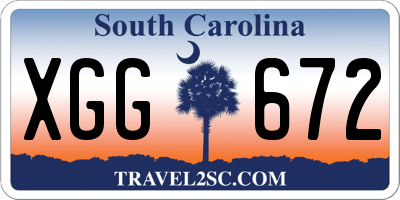 SC license plate XGG672
