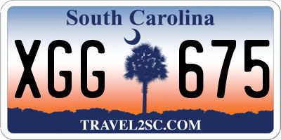 SC license plate XGG675