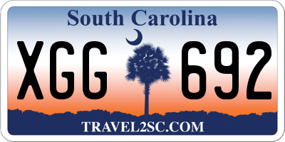 SC license plate XGG692