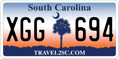 SC license plate XGG694