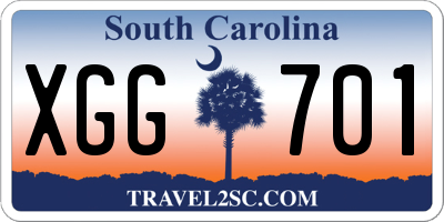 SC license plate XGG701