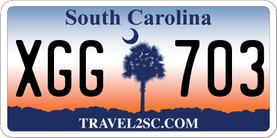 SC license plate XGG703