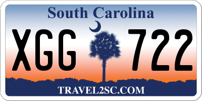 SC license plate XGG722