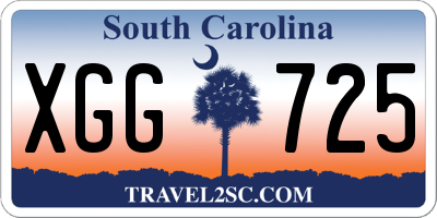 SC license plate XGG725