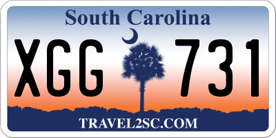 SC license plate XGG731