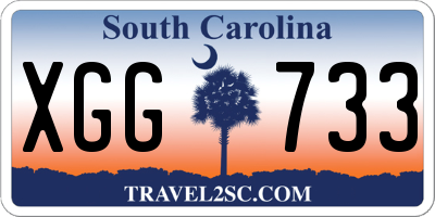 SC license plate XGG733