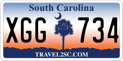 SC license plate XGG734