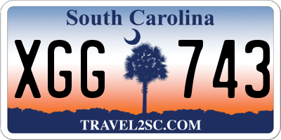 SC license plate XGG743