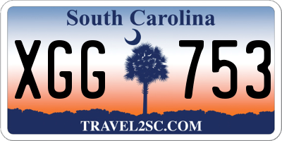 SC license plate XGG753