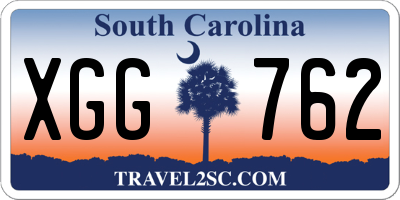 SC license plate XGG762