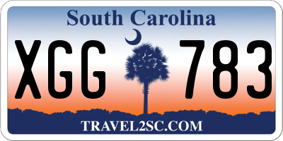 SC license plate XGG783