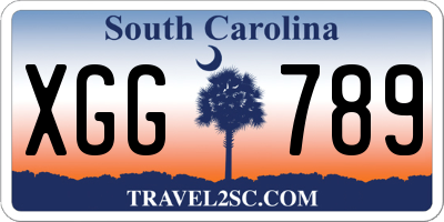 SC license plate XGG789