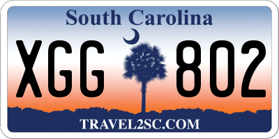 SC license plate XGG802
