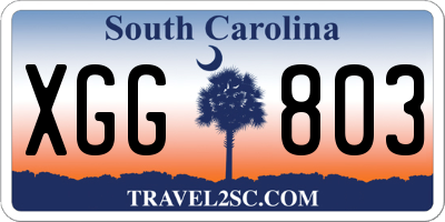 SC license plate XGG803