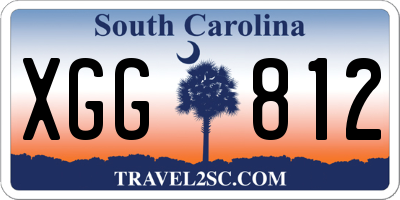 SC license plate XGG812
