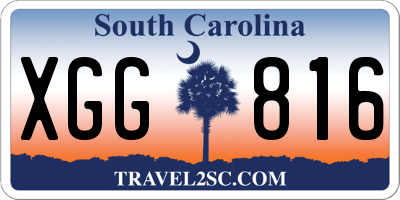 SC license plate XGG816