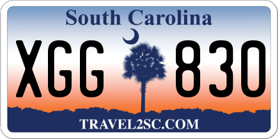 SC license plate XGG830