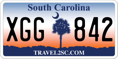 SC license plate XGG842