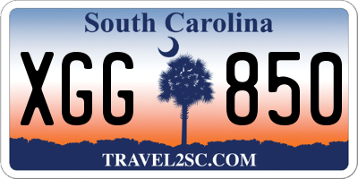 SC license plate XGG850