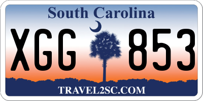SC license plate XGG853