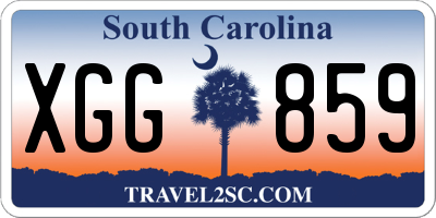SC license plate XGG859
