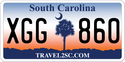 SC license plate XGG860