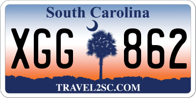 SC license plate XGG862