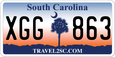 SC license plate XGG863