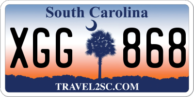 SC license plate XGG868