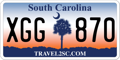 SC license plate XGG870