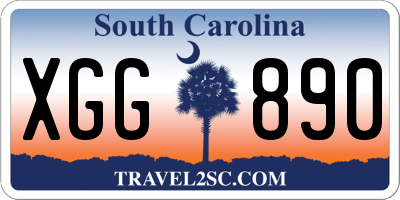 SC license plate XGG890