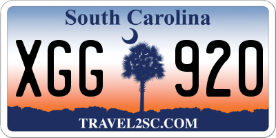 SC license plate XGG920